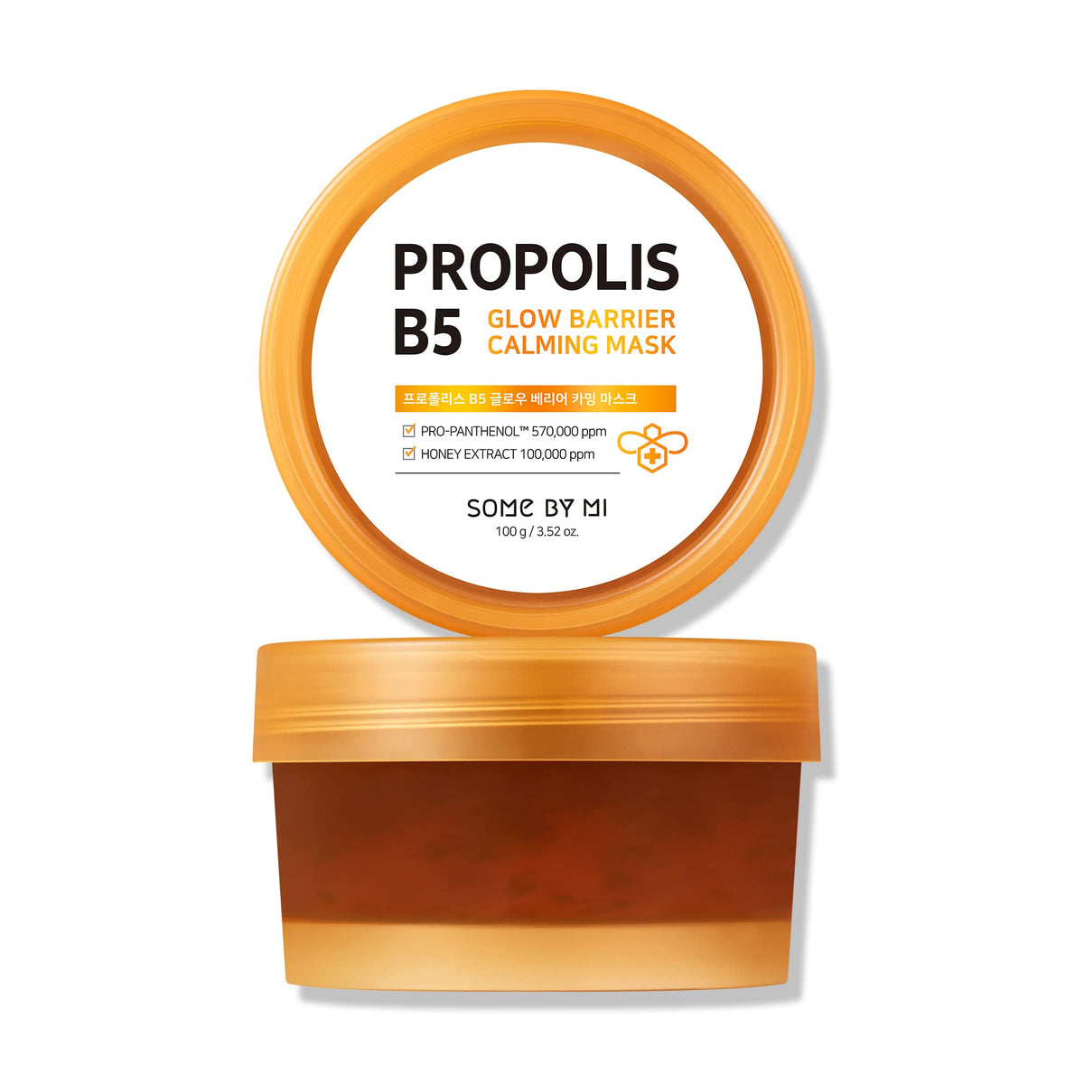 SOME BY MI Propolis B5 Glow Barrier Calming Mask, 100g (3.52 oz), Panthenol, Honey Calming Care, Glow Skin, Skin Barrier Firming, Moisturizing, for Sensitive Skin Concerns, SKIN IRRITATION TESTED