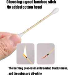 MOCUI Bamboo Cotton Swabs 500 Count - Biodegradable, Double-Tipped & Natural, Wooden Cotton Buds For Ears Makeup or Nails - Double-round Head (500 count)