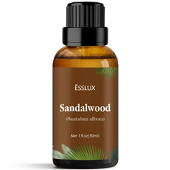 ESSLUX Sandalwood Essential Oil, Aromatherapy Essential Oils for Diffuser, Massage, Candle Making, Soap Making, Perfume, 30 ml