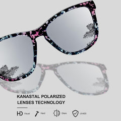 KANASTAL Polarized Sunglasses for Women, Classic Square Mens Sun Glasses, Lightweight Shades for Womens Outdoor 100% UV400 Protection Driving Fishing Golf Outdoor Activities