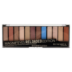 Rimmel London MagnifEyes Eyeshadow Palette, 12 Colors, Blendable, Multi-Use Formula, 012, Reloaded, 0.5 oz