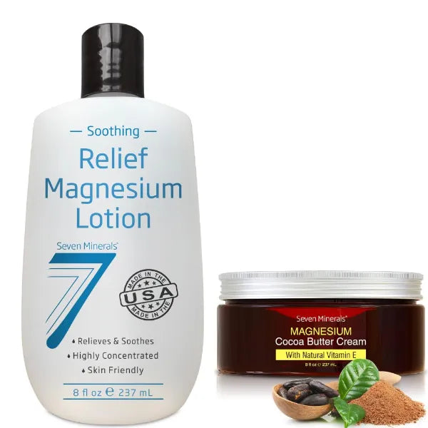 Seven Minerals Natural Magnesium Cream & Soothing Magnesium Lotion