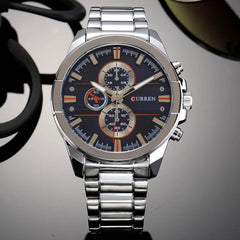 Curren Trendy Design Stainless Steel Watch For Men, 8274, Silver