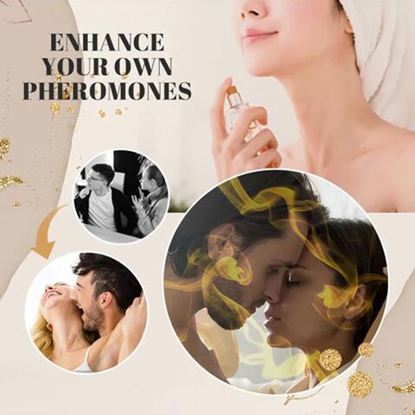 Romantica Pheromone Glitter Perfume, BellunaMoon Romance Pheromone Perfume, Pheromone Infused Essential Oil Perfume, Solid Balm Perfume, Pheromones to Attract Women for Men (Women)