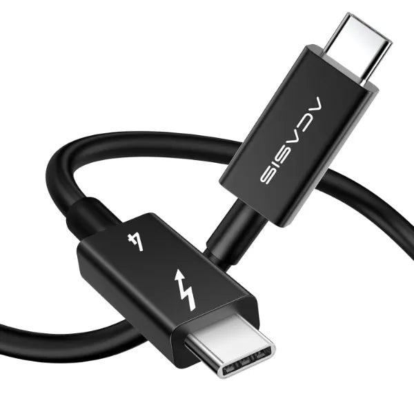 ACASIS Intel Certified Thunderbolt 4 Cable 6.6ft – 40Gbps Data, 100W PD, 8K Video, Compatible with Thunderbolt 4/3, USB-C & USB4 Devices (Black, 2m)