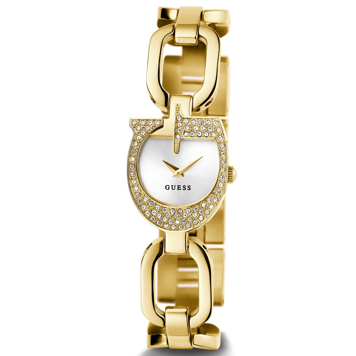 GUESS Silver-Tone Crystal Analog Watch