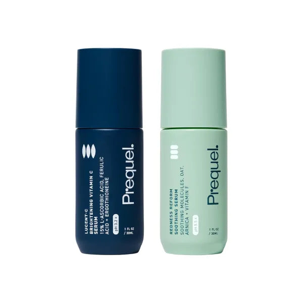 Prequel Lucent-C Vitamin C Serum and Redness Reform Calming Serum Duo