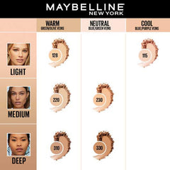 Maybelline New York Fit Me Shade 220 Natural Beige, Matte Compact Powder For Oily Skin, 8G - Powder That Protects Skin From Sun, Absorbs Oil, Sweat And Helps You To Stay Fresh For Upto 12Hrs.