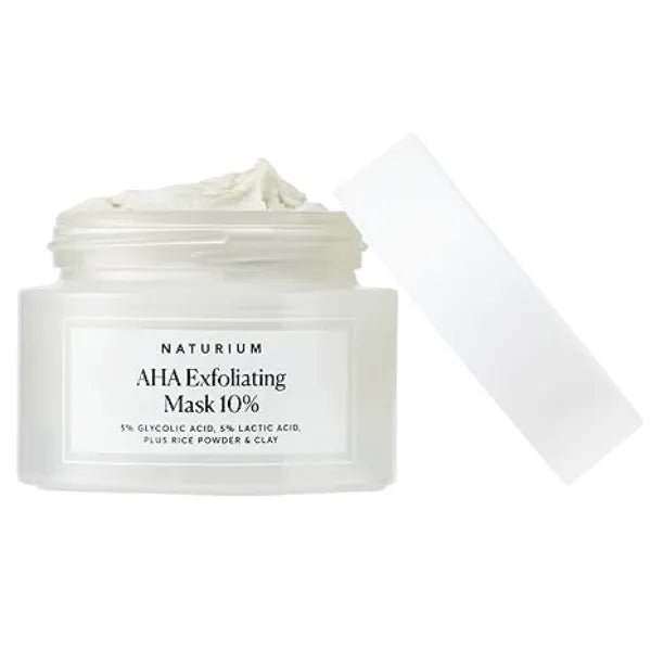Naturium AHA Exfoliating Mask 10%, Exfoliating Skincare with Glycolic & Lactic Acids, Resurfaces Skin for Radiant Complexion, Vegan 1.7 oz