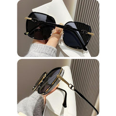 Goodern Polarized Sunglasses for Women Men,Travel Lightweight Sun-Proof Sunglasses Unisex Portable Big Frame Sun Glasses Fashion Sun Protection Sunglasses Outdoor Camping Fishing Sunglasses-Black