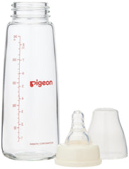 Pigeon Glass Nurser-Transparent Bottle, White/Clear, 240 ml