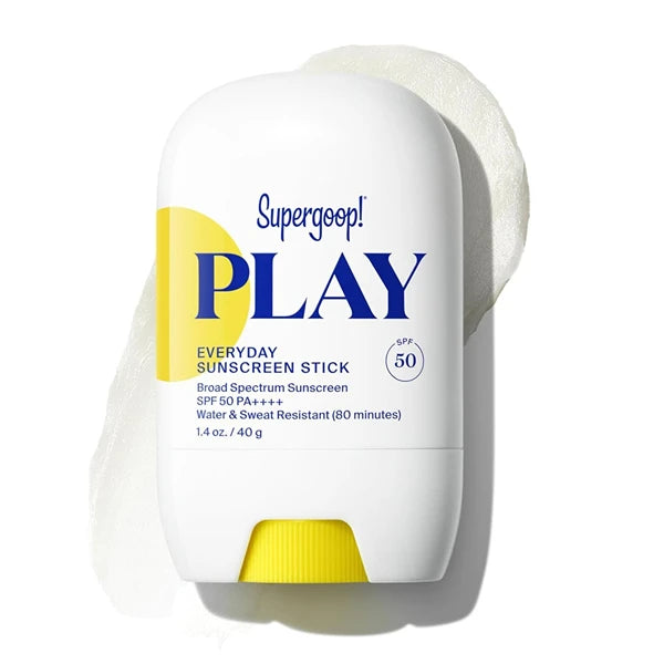 Supergoop! PLAY Everyday Sunscreen Stick SPF 50 - Lightweight, Non-Greasy Formula - Natural Finish - Fragrance Free - Water & Sweat Resistant - All Skin Types - 1.4 fl oz