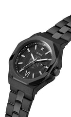 GUESS Men's 42mm Watch - Black Strap Black Dial Black Case