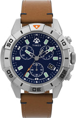 Timex Men's Chronograph Quartz Watch with Leather Strap TW2W16300