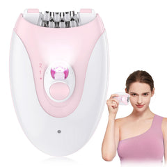 KOWVOWZ Epilator, Epilator with LED Light, 2 Speeds Cordless Hair Removal Device with 36 Tweezers Perfect for Face Armpit Leg and Body