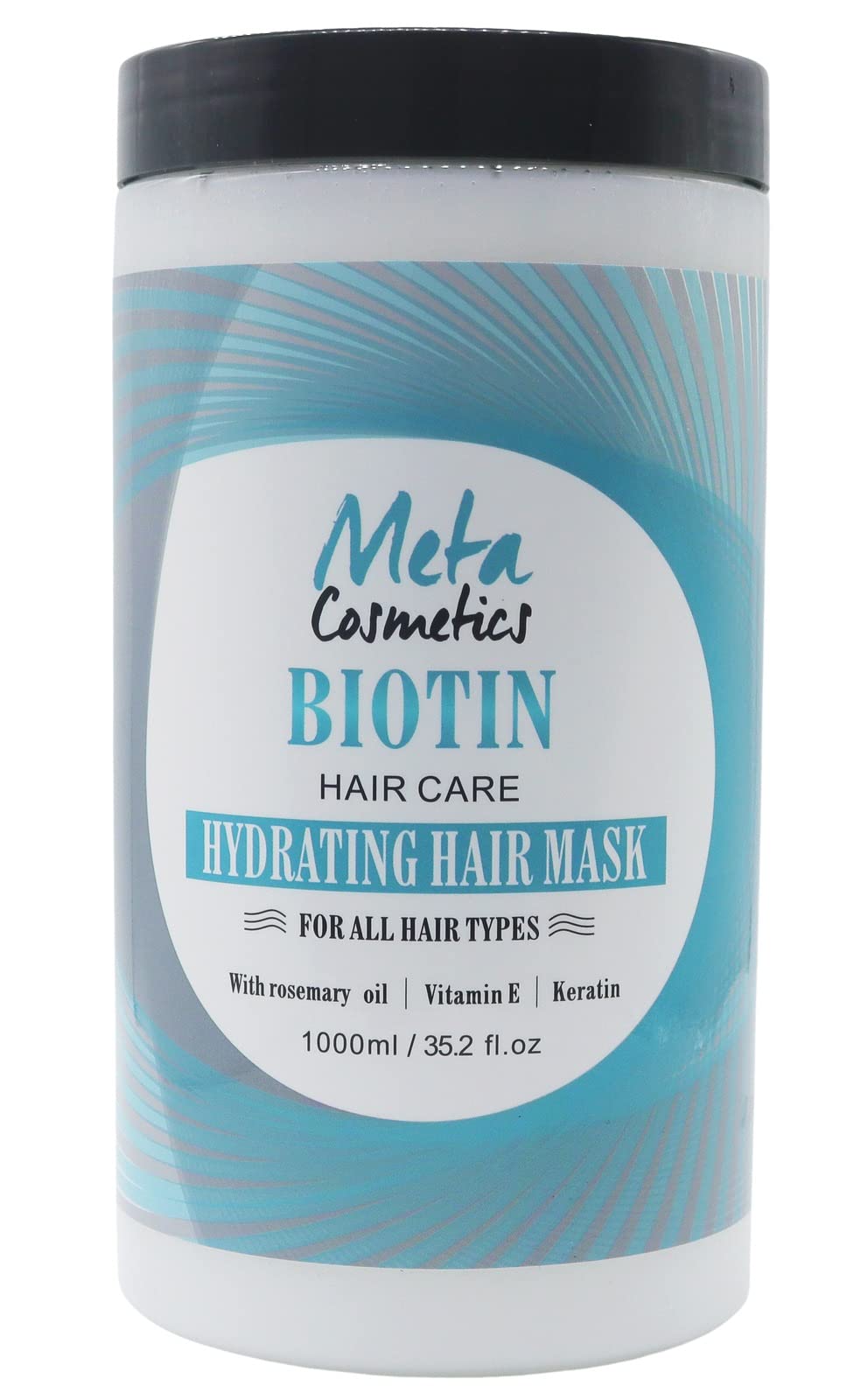 Meta Cosmetics Hydrating Hair Mask 1000ml With Biotin l Deeply Moisturizes Scalp I Hair Treatment Mask