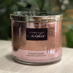 Bath & Body Works And Thousand Wishes Scented 3 Wick Candle 411g- Scented Candle with essential oil.