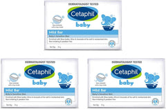 Cetaphil Baby Mild Bar for Face and Body Pack of 3, (75g x 3, Sensitive Skin)