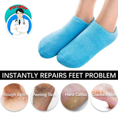 Pnrskter Moisturizing Socks, Gel Socks Soft Moisturizing Gel Socks, Gel Spa Socks for Repairing and Softening Dry Cracked Feet Skins, Gel Lining Infused with Essential Oils and Vitamins