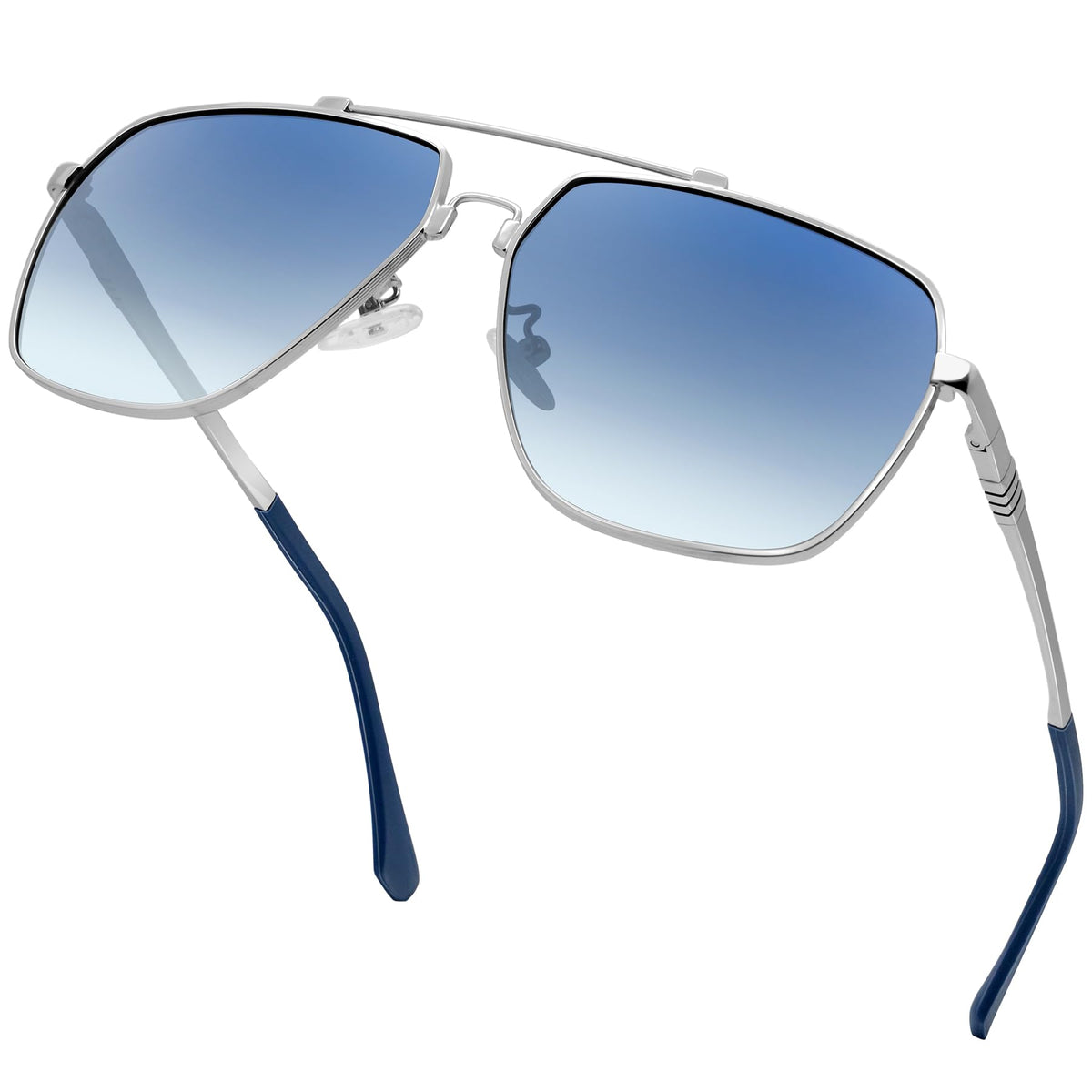 KANASTAL Polarized Sunglasses for Men Women, Large Memory Metal Frame Lightweight Sun Glasses 100% UV400 Protection Shades for Driving