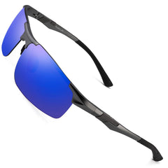 PUKCLAR Mens Driving Sunglasses Polarized Sports Sunglasses Al-Mg Metal Frame Cycling Fishing Golf Goggles