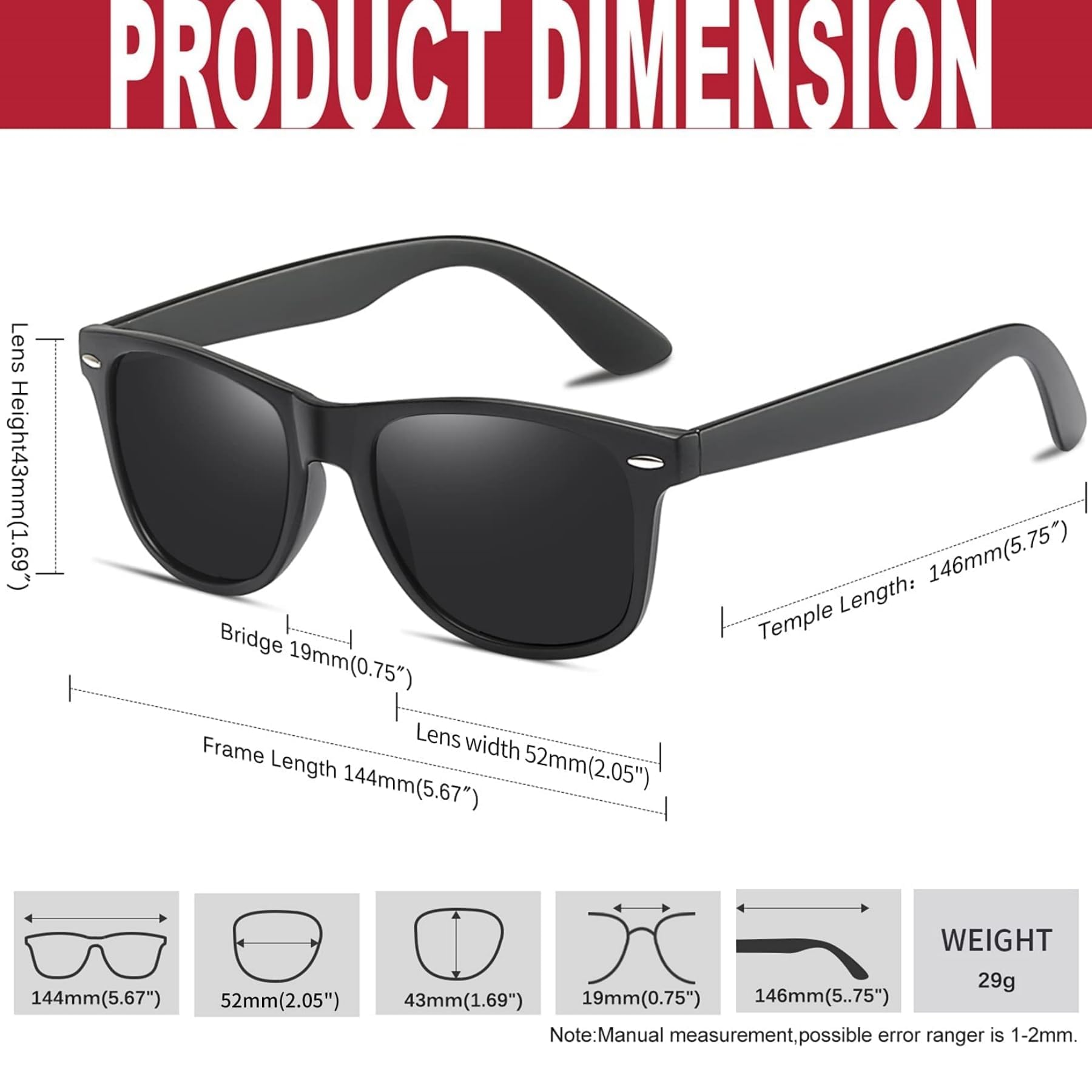 KANASTAL Polarized Sunglasses Men, Fashion Square Sun Glasses Women, Classic Shades for Womens, Driving Fishing Outdoor 100% UV400 Protection
