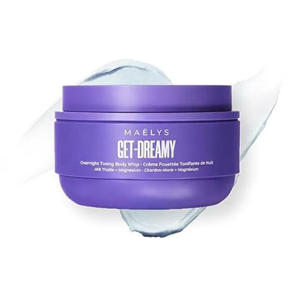 MAËLYS GET DREAMY Overnight Toning Whip Cellulite Cream & Skin Tightening Support with Milk Thistle + Uva Ursi Moisturizing Body Cream in a Whipped Texture 6.8 Fl Oz