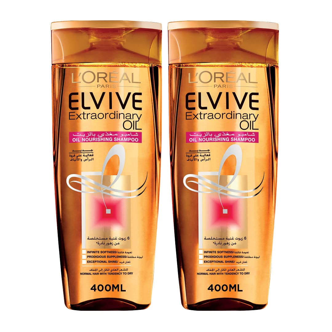 L’Oréal Paris L’Oréal Paris Elvive Extraordinary Oil Shampoo 400ml Twin Pack