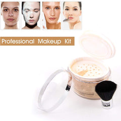Professional Loose Face Powder, Makeup Kit Loose Powder, Facial Cosmetic for Setting or Foundation, Lightweight, Long Lasting(Gold)