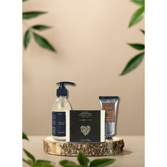 Soap Friends Men's Grooming Set - Shea Hand Cream 80ml, Shower Gel 200ml, and Bar 130g
