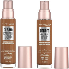 Pack of 2 Maybelline New York Dream Radiant Liquid Hydrating Foundation, Mocha # 128