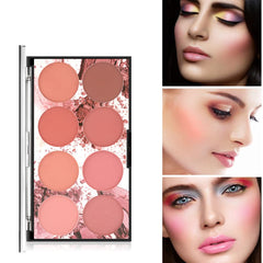 SYOSI Blush Palette, 8 Colors Face Blush Palette, Highlight Blush Palette, Professional Blusher Powder Palette Face Cosmetic Makeup