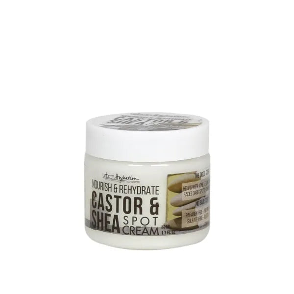 Urban Hydration Nourish and Rehydrate Castor and Shea Spot Cream | Helps with Acne, Detoxes and Smooths Skin Benefits For All Skin Types | 1.7 Fl Ounces