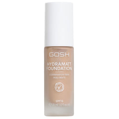 GOSH Foundation with SPF 15 for Light & Dark Skin, Vegan, Matte Makeup for Dry, Sensitive & Oily Skin, Smudge- and Sweat-Proof, Oil-Free, Adjustable Coverage, No Mask Effect, 006R