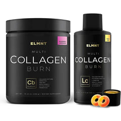 TERRA ELMNT Raspberry Lemonade Collagen Powder and Peach Ring Liquid Collagen Bundle