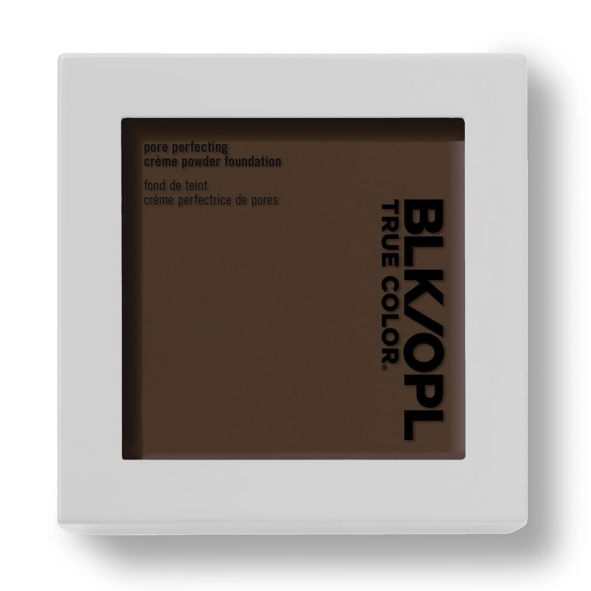 BLK/OPL TRUE COLOR Pore Perfecting Powder Foundation SPF 15, Ebony Brown — enriched with Vitamins C & E, cruelty-free