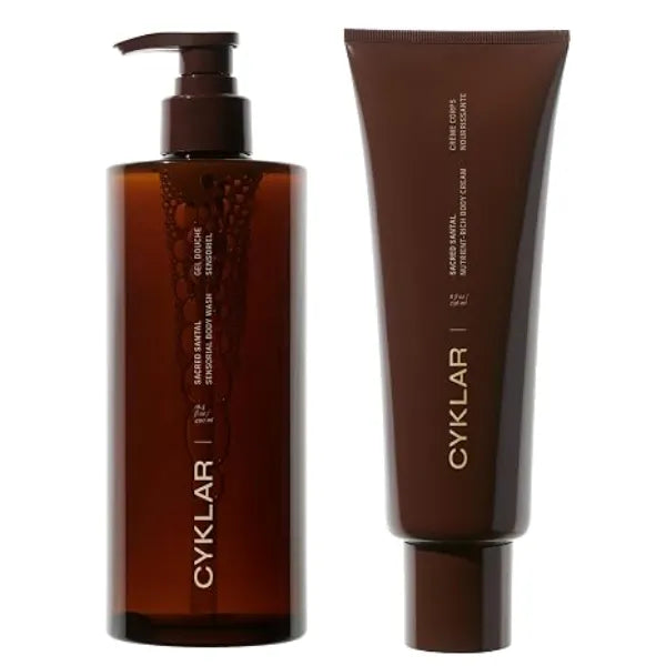 CYKLAR Nutrient Rich Body Cream + Sensorial Body Wash Bundle Sacred Santal Fragrance