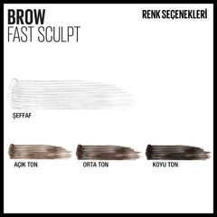 Maybelline Express Brow Fast Sculpt Eyebrow Gel, Shapes and Colours Eyebrows, All Day Hold Mascara, 06 Deep Brown, 0.023 kg