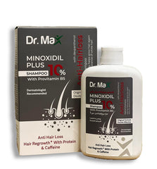 dr MAX Minoxidil Plus 10% Anti-Hair Loss Shampoo with Provitamin B5, Lush Scent, for Adults with Hair Loss or Thinning, Unisex-Adults