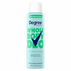 Degree Women Deodorant Spray Cucumber & Melon Scent Aluminum Free 72H Odor Protection 2.9 Oz