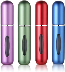 Perfume Atomiser Refillable 4 Pcs Travel Bottle Mini 5ML Atomizer Spray Portable Empty Fragrance Container for Aftershave Holiday and Night Out