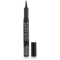 Palladio Fifty-Fifty Eye Liquid Liner, Dual Ended, Professional Eye Styling, Ultra-Soft Kajal crayon and Super Precise Fiber Tip Liner, Smoky and Defined Looks, Smudge Proof, Quick Drying, Black Cat