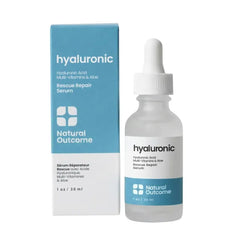 Natural Outcome Hyaluronic Acid Serum for Face | Anti-Aging Facial Serum with Vitamin b5 | Reduces Fine Lines and Wrinkles | Moisturizing and Hydrating Rescue Repair Skin Care Serum | 1 Oz