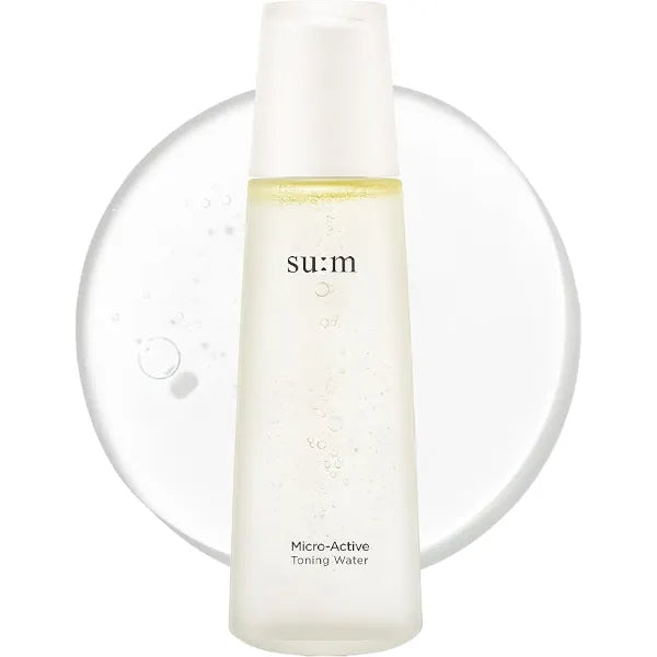 SU:M Micro Active Toning Water  Dual Phase Gentle Exfoliating Toner with Low Irritation, Improved Skin Texture & Boost Vitality, Korean Skin Care PHA, Biopeptide.