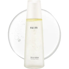 SU:M Micro Active Toning Water  Dual Phase Gentle Exfoliating Toner with Low Irritation, Improved Skin Texture & Boost Vitality, Korean Skin Care PHA, Biopeptide.
