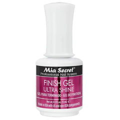 Mia Secret UV Finish gel top coat for gel or acrylic 15 ml No wipe clear nail polish High gloss top coat for artificial nails