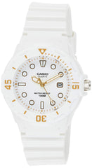 Casio Womens Quartz Watch, Analog Display and Resin Strap White / White / Gold