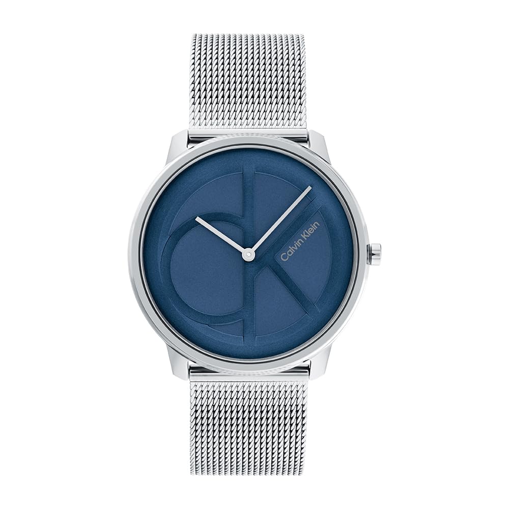 Calvin Klein CK ICONIC Unisex Watch, Analog - Silver Blue