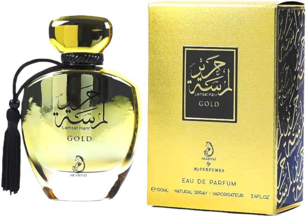 My Perfumes LAMSAT HARIR GOLD from ARABIYAT Eau De Parfum for Men and Women, 100 ml