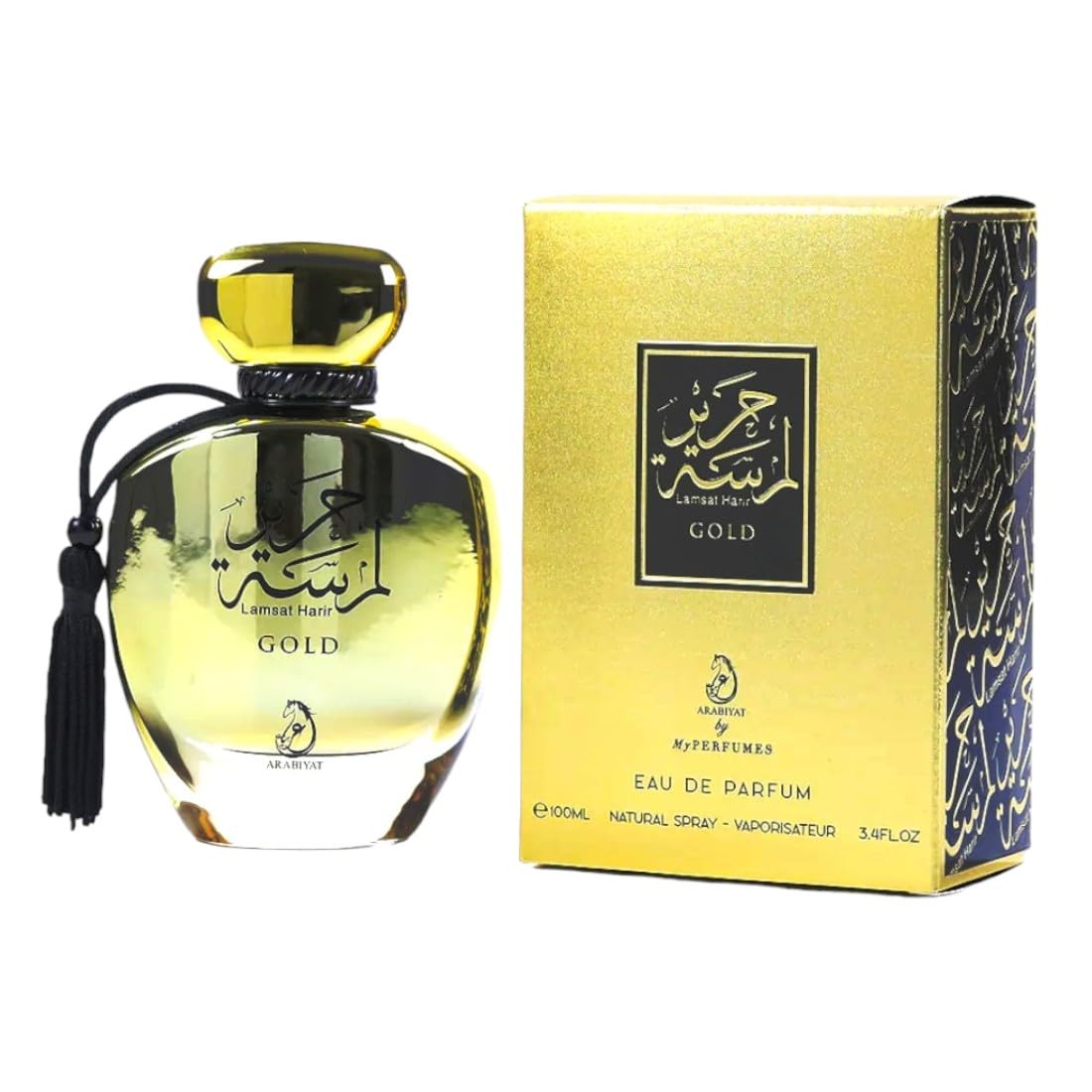 My Perfumes LAMSAT HARIR GOLD from ARABIYAT Eau De Parfum for Men and Women, 100 ml